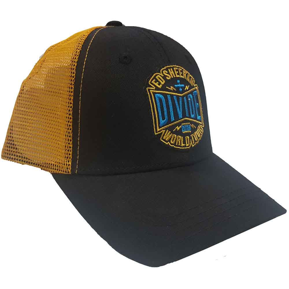 Ed Sheeran Unisex Mesh Back Cap: 2019 Divide World Tour (Black & White) (Ex-Tour)