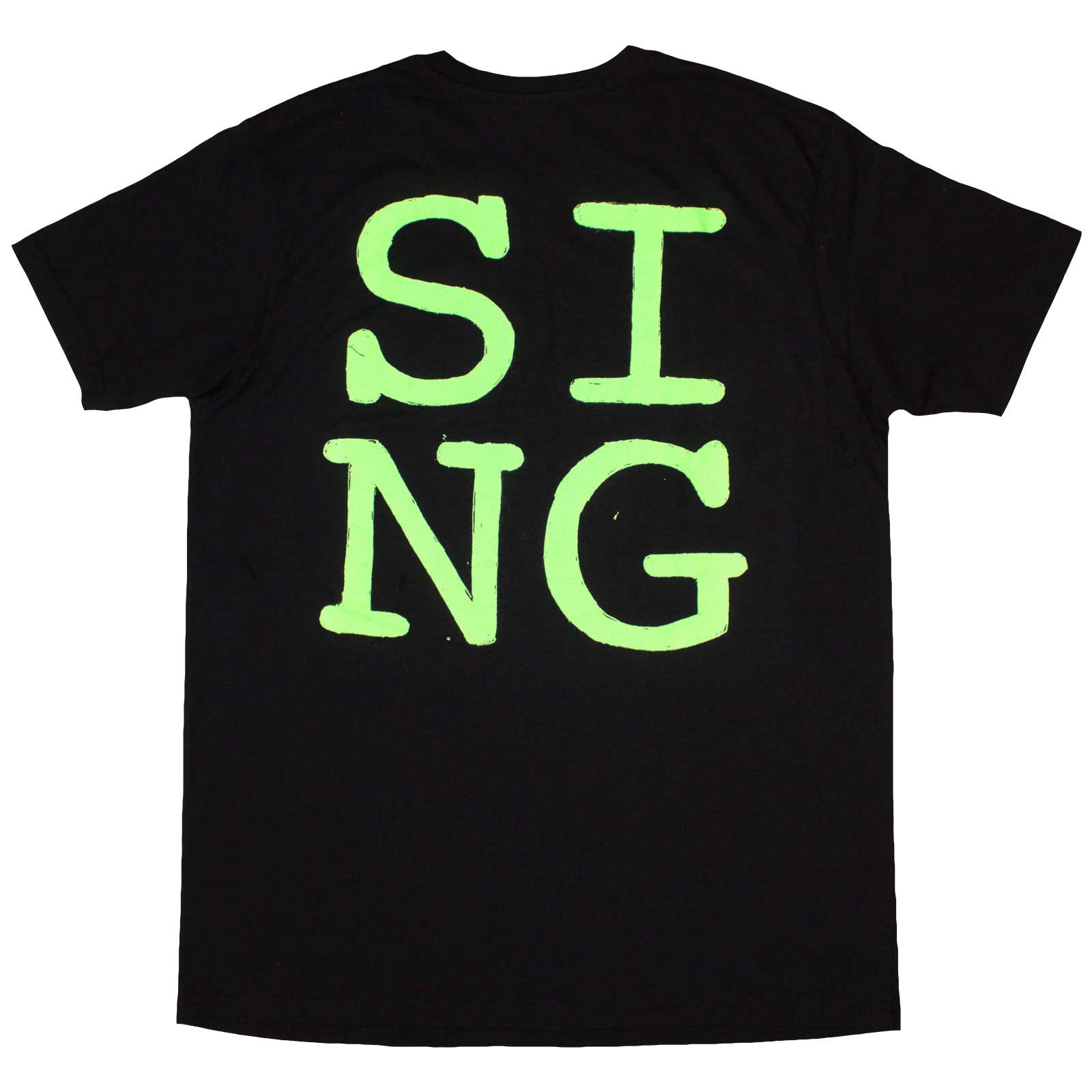 Ed Sheeran Unisex T-Shirt: Multiply Pocket - Sing (Black) (Back Print)