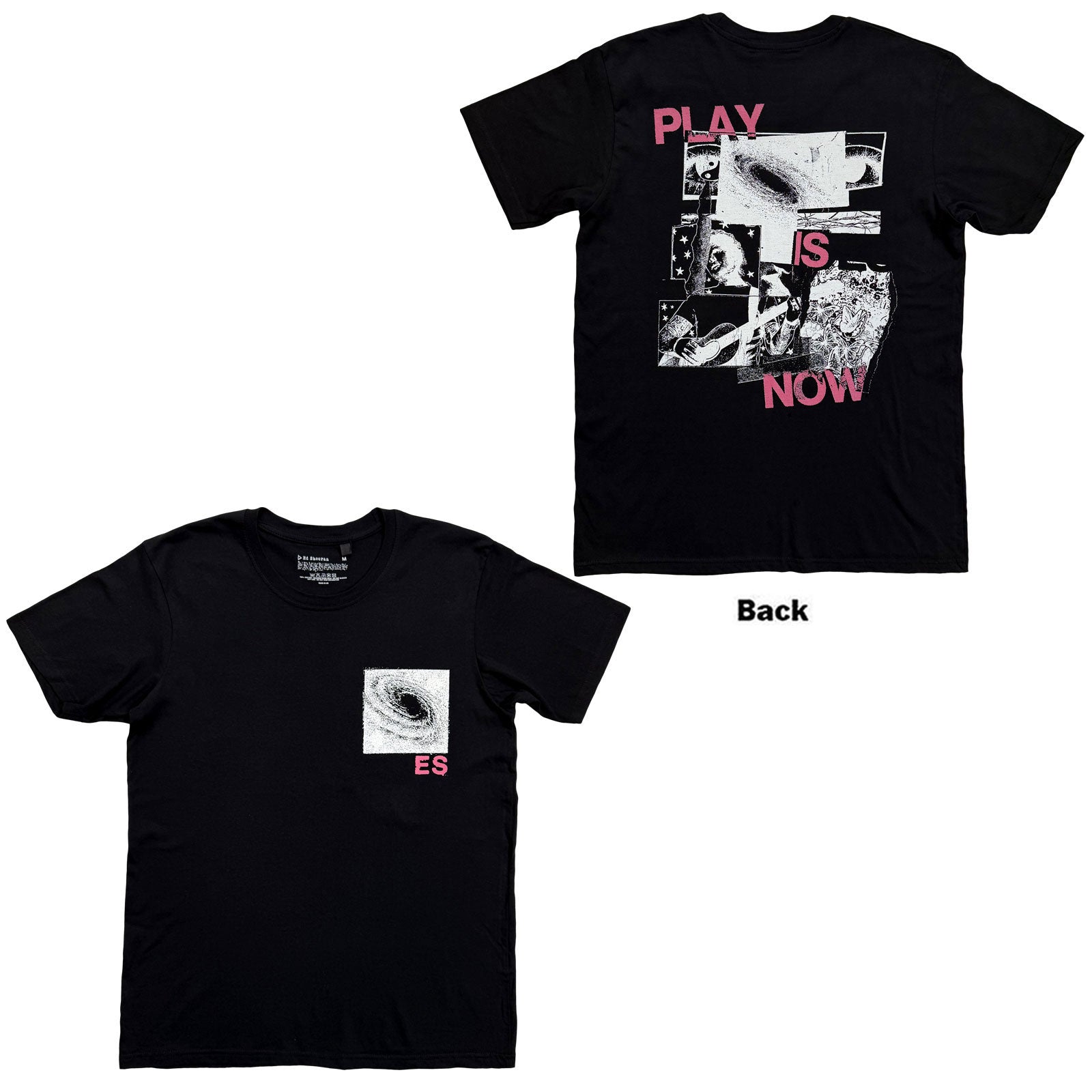 Ed Sheeran Unisex T-Shirt: Play is Now (Black) (Back Print)