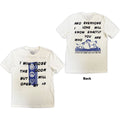 Ed Sheeran Unisex T-Shirt: Close The Door (White) (Back Print)