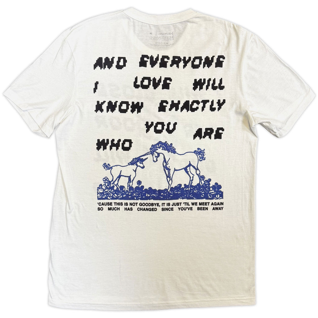 Ed Sheeran Unisex T-Shirt: Close The Door (White) (Back Print)