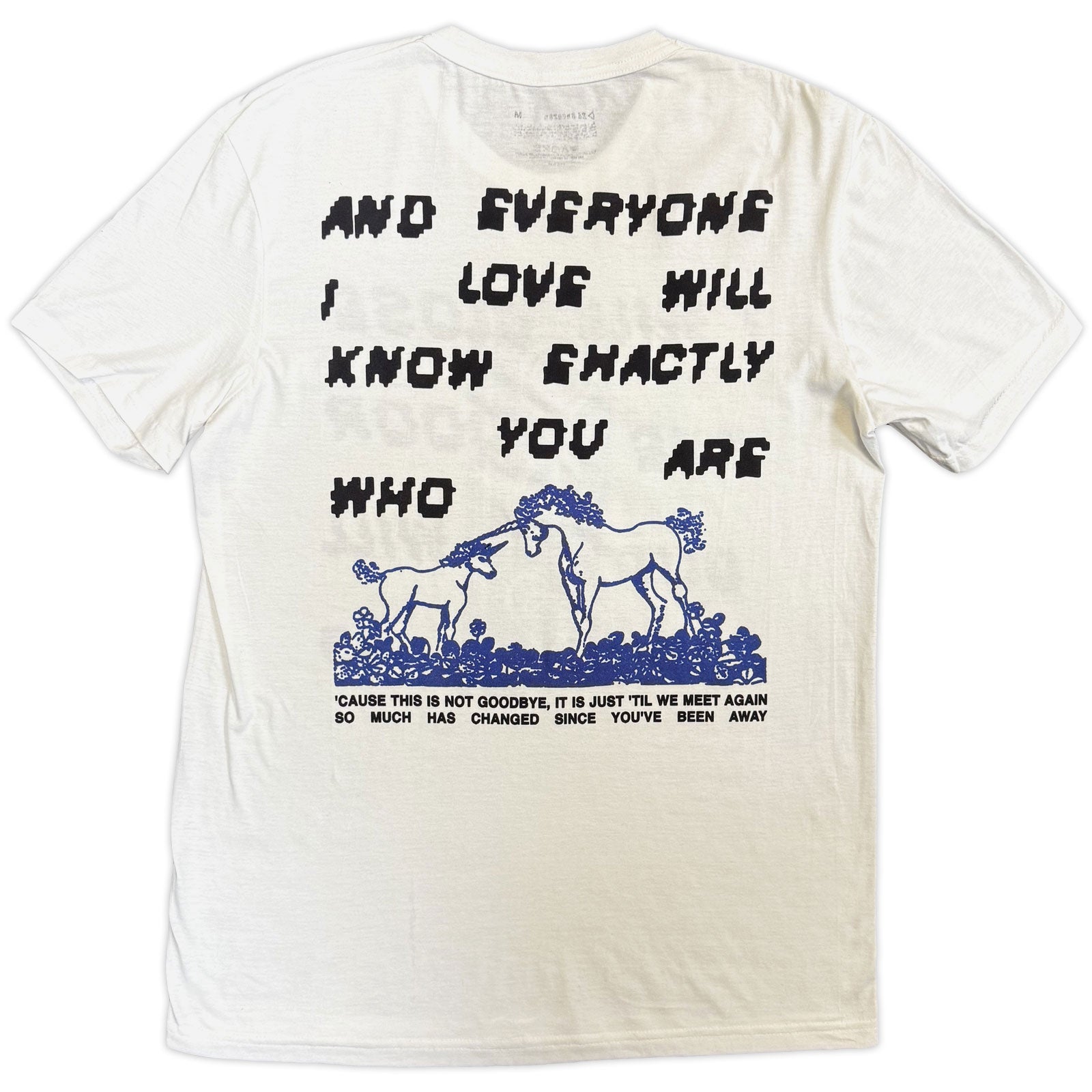 Ed Sheeran Unisex T-Shirt: Close The Door (White) (Back Print)