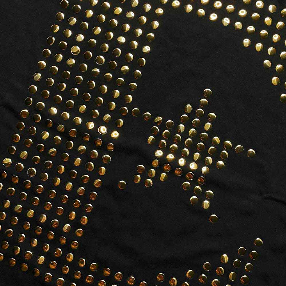 Elton John Unisex T-Shirt: E Logo (Black) (Embellished)