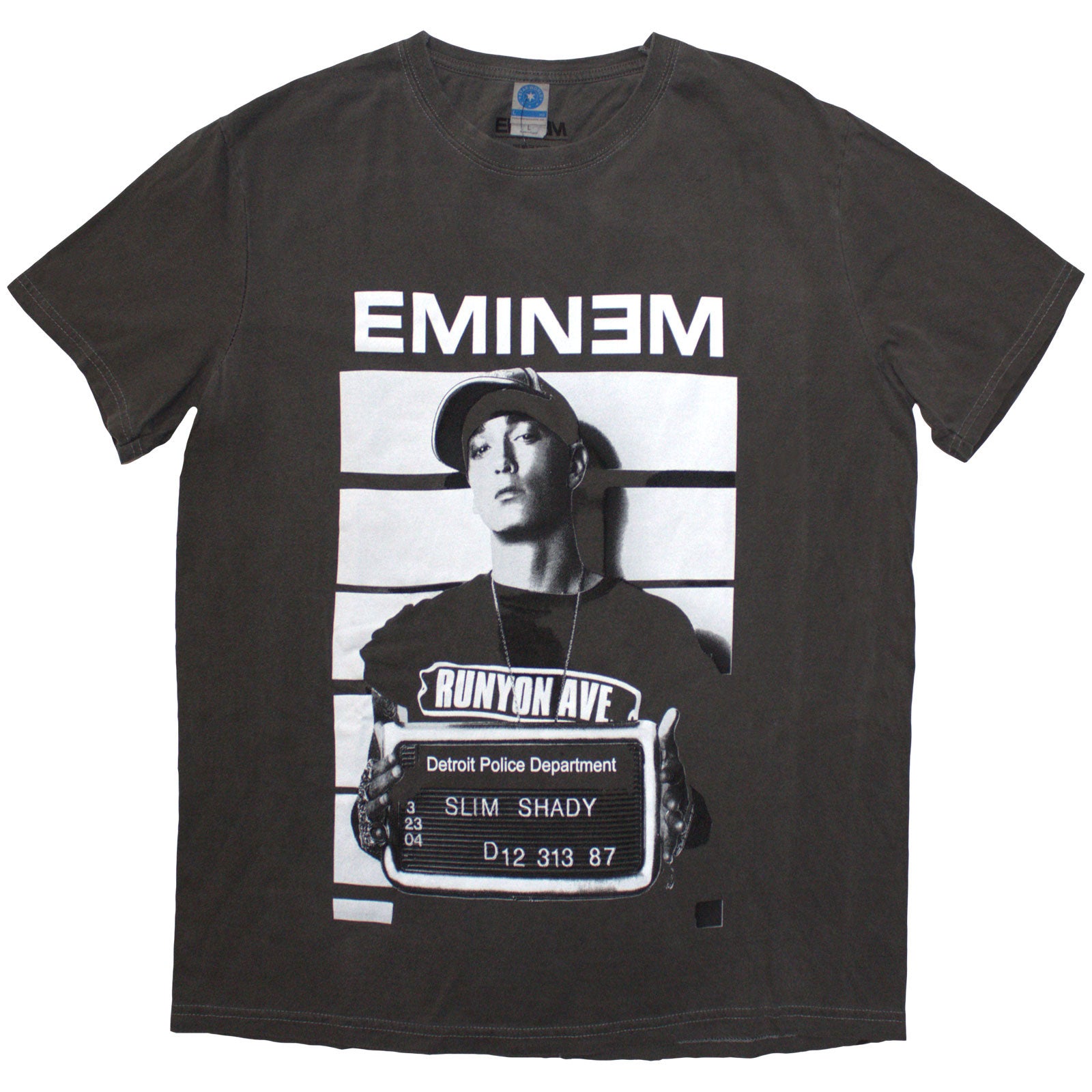 Eminem Unisex T-Shirt: Arrest (Grey Wash) (Wash Collection)