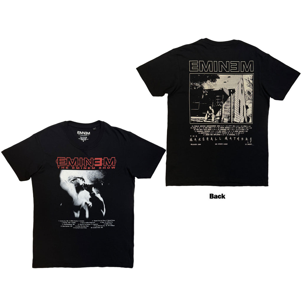 Eminem Unisex T-Shirt: Eminem Show (Black) (Back Print)