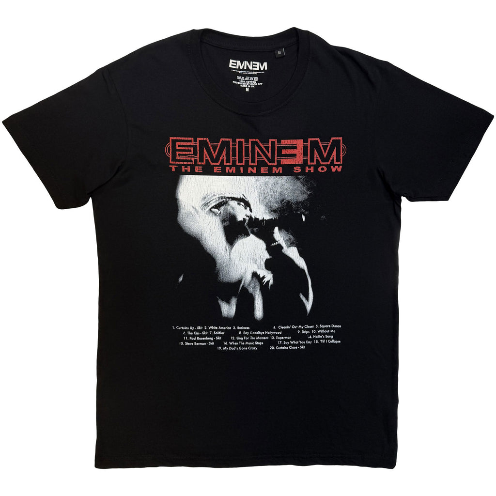 Eminem Unisex T-Shirt: Eminem Show (Black) (Back Print)