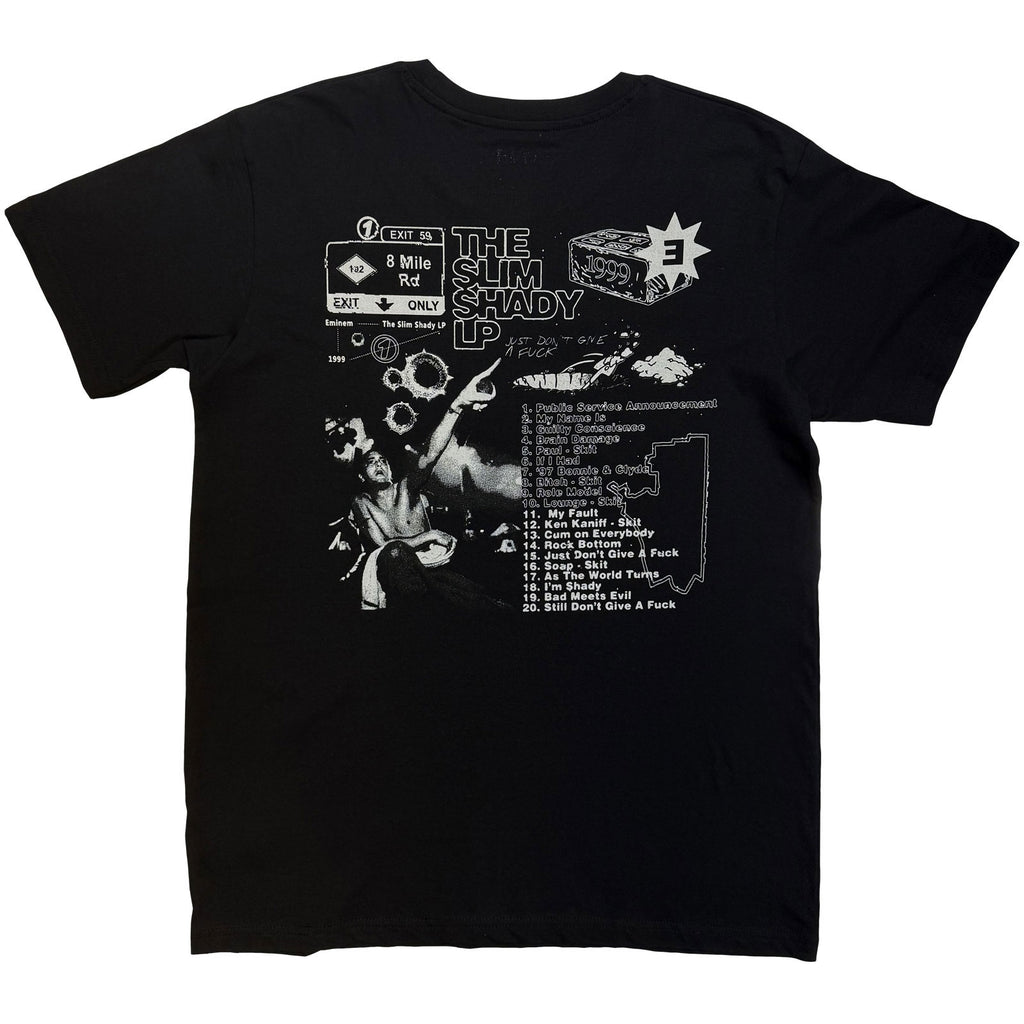 Eminem Unisex T-Shirt: Slim Shady LP (Black) (Back Print)