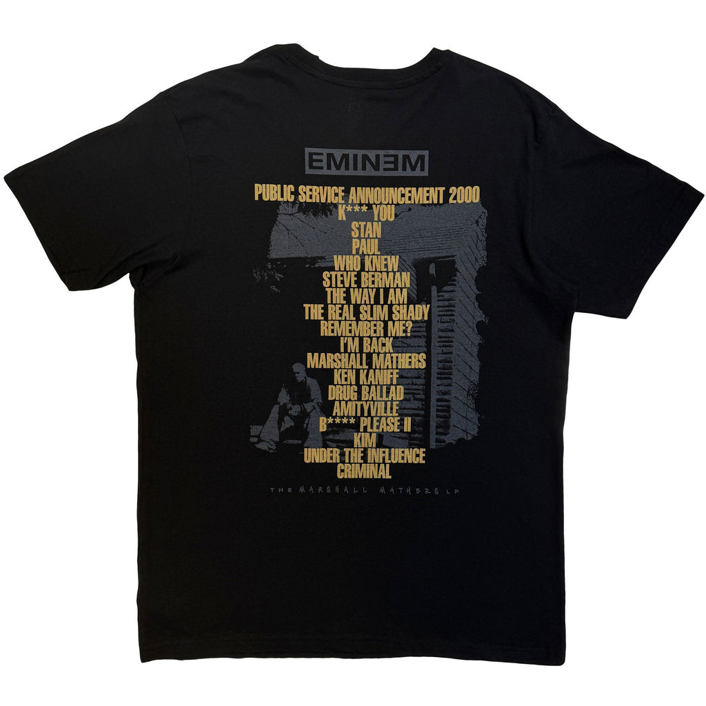Eminem Unisex T-Shirt: The Marshall Mathers LP (Black) (Back Print)