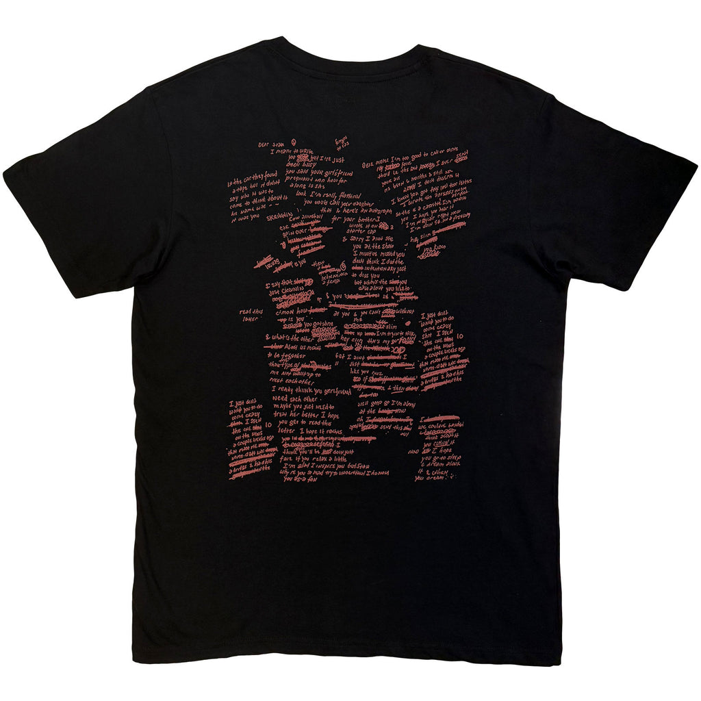 Eminem Unisex T-Shirt: Eminem Script Lyrics (Black) (Back Print)