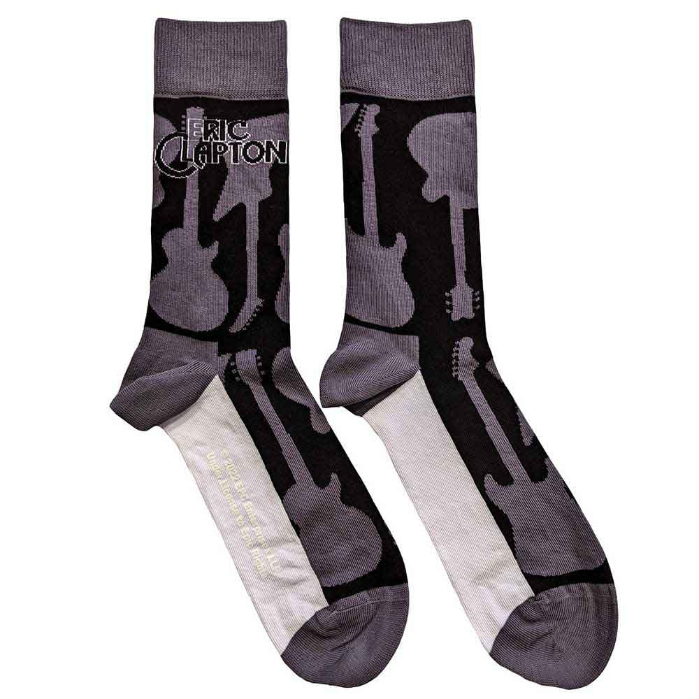 Eric Clapton Unisex Ankle Socks: Guitars (Grey) (UK Size 7 - 11)