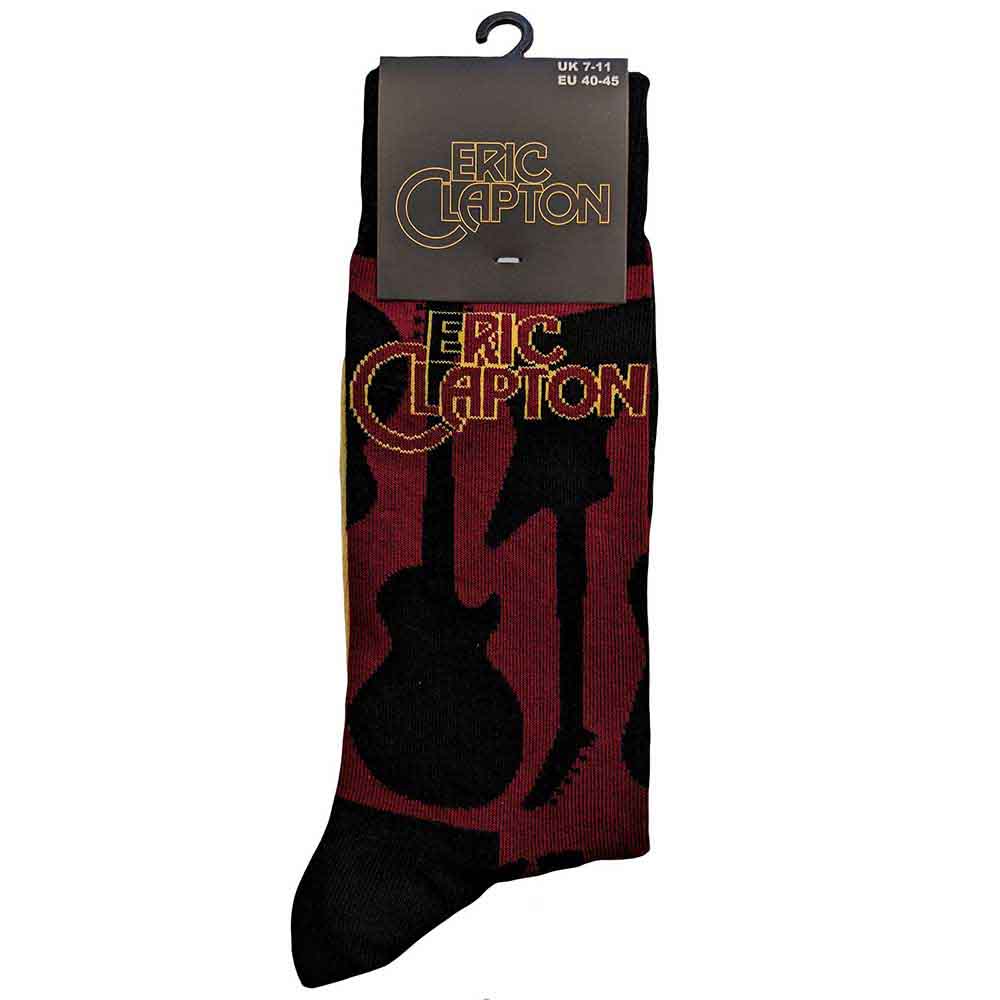 Eric Clapton Unisex Ankle Socks: Guitars (Red) (UK Size 7 - 11)