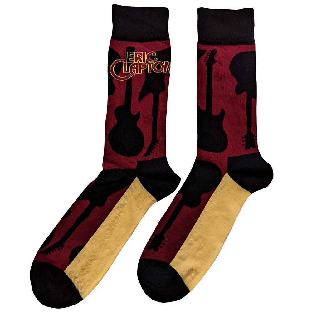 Eric Clapton Unisex Ankle Socks: Guitars (Red) (UK Size 7 - 11)