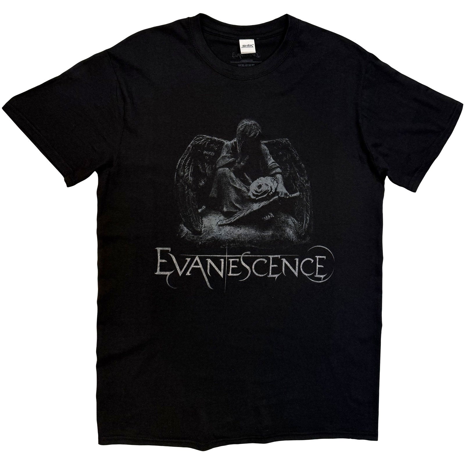 Evanescence Unisex T-Shirt: Angel Statue (Black)