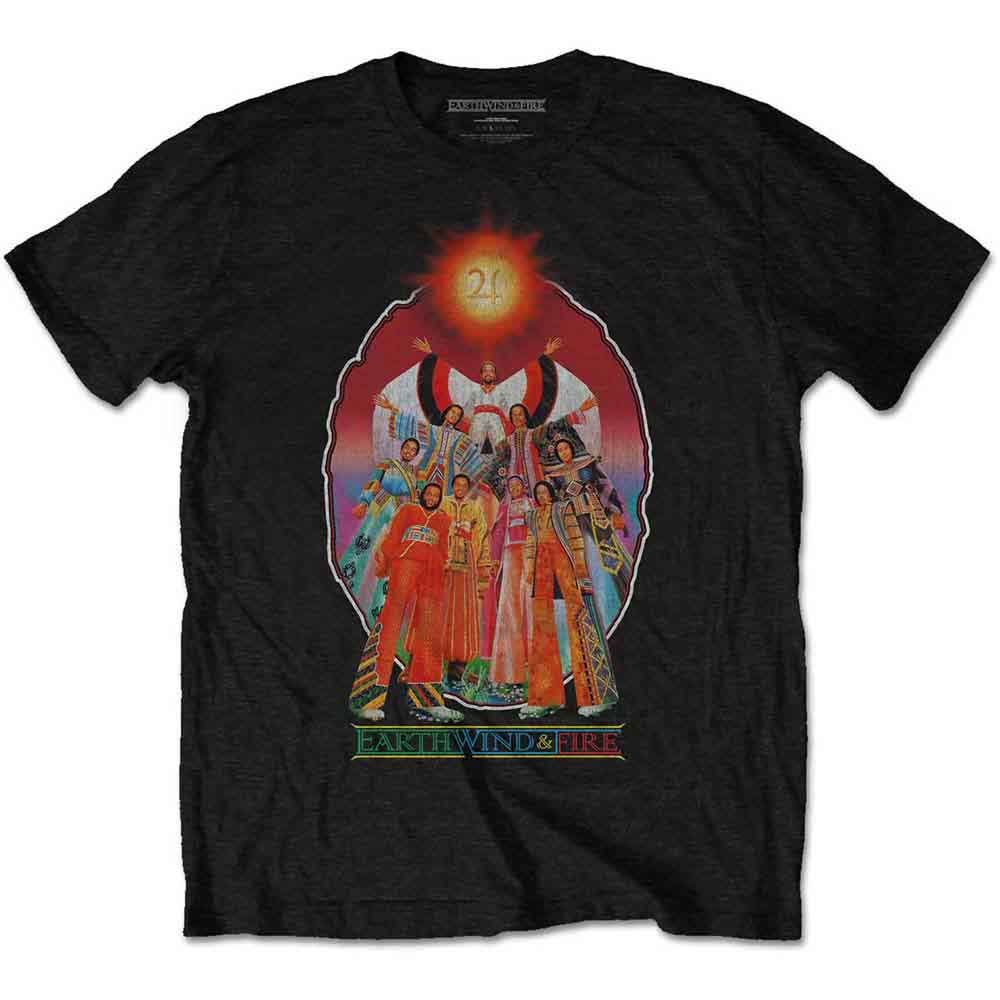 Earth Wind & Fire Unisex T-Shirt: Let's Groove (Black) (Back Print)