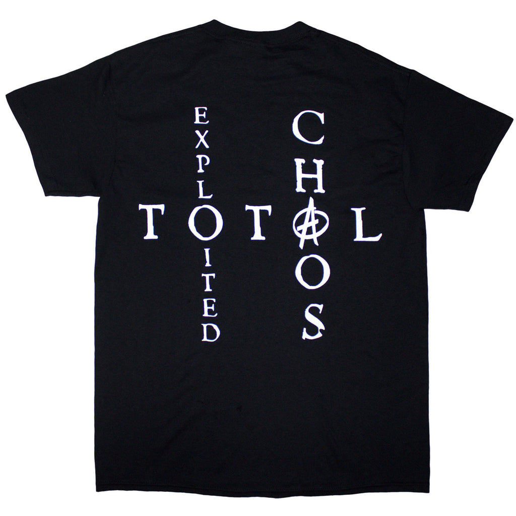 The Exploited Unisex T-Shirt: Mohican Skull (Black) (Back Print)