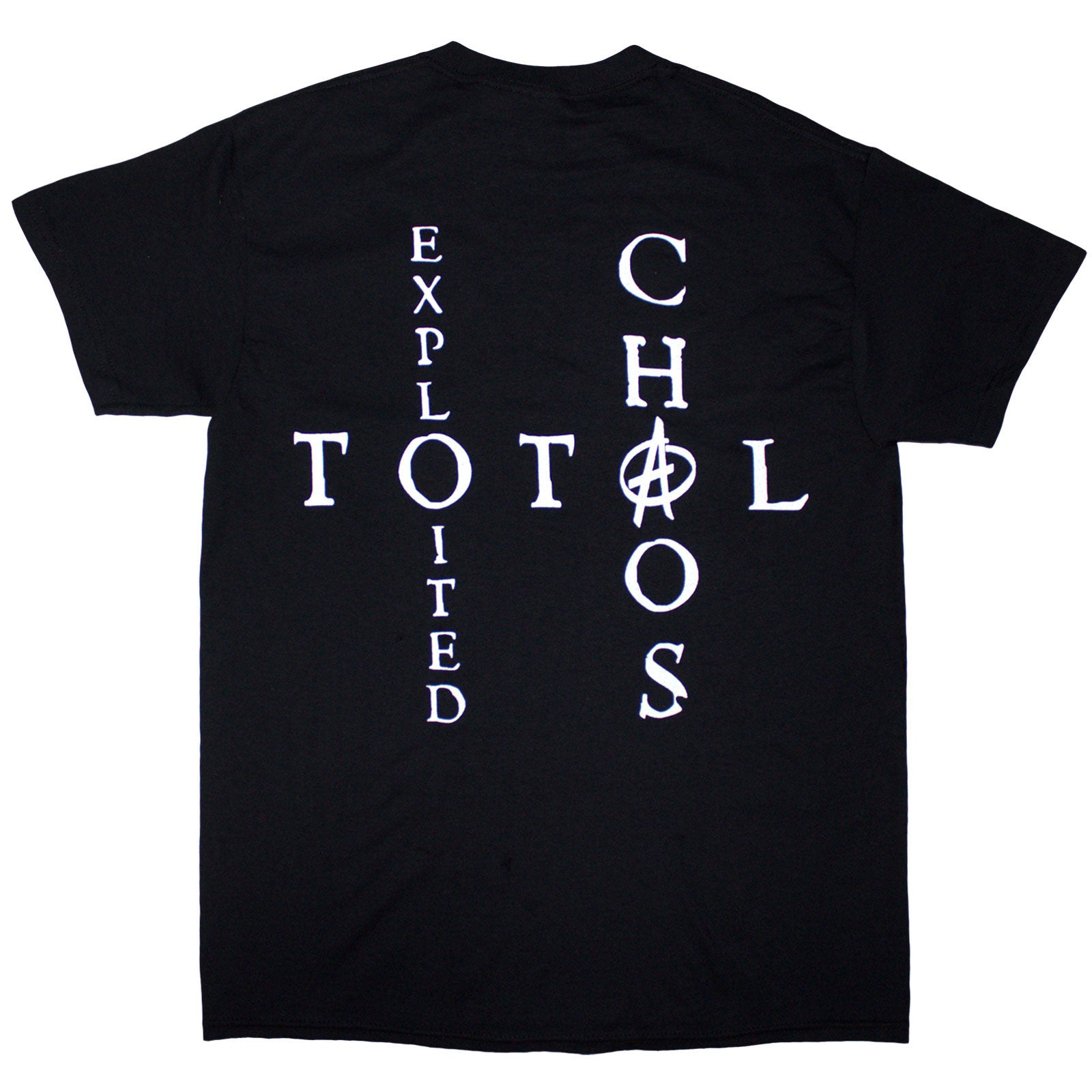 The Exploited Unisex T-Shirt: Mohican Skull (Black) (Back Print)