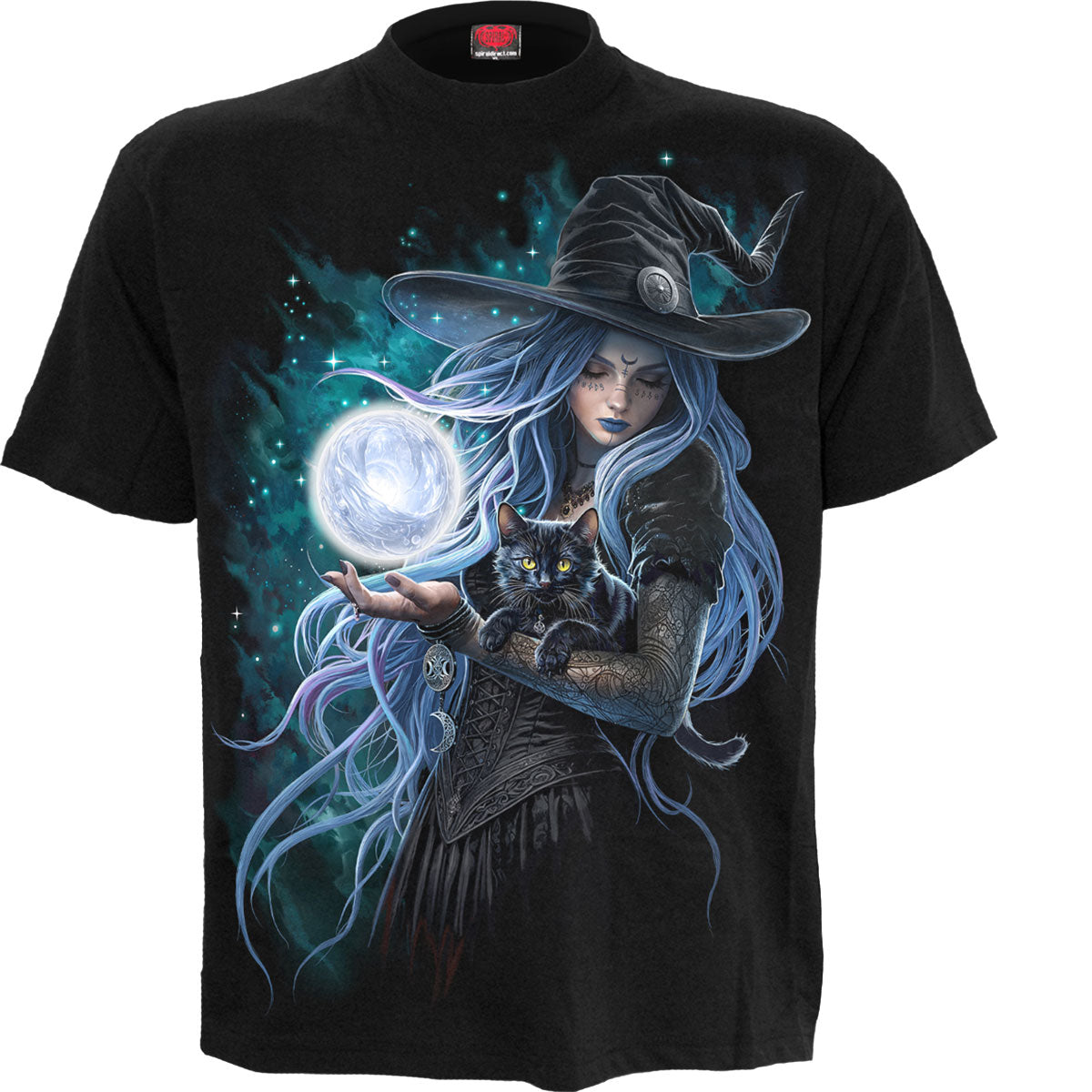 Spiral Unisex T-Shirt: Mystic Moon (Black)
