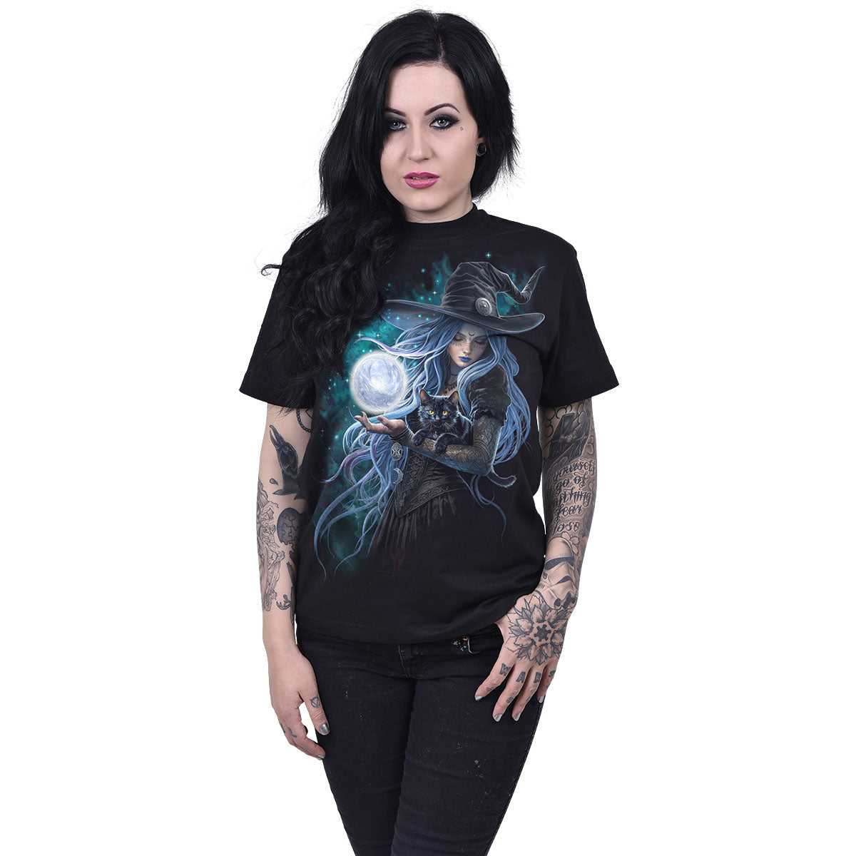 Spiral Unisex T-Shirt: Mystic Moon (Black)