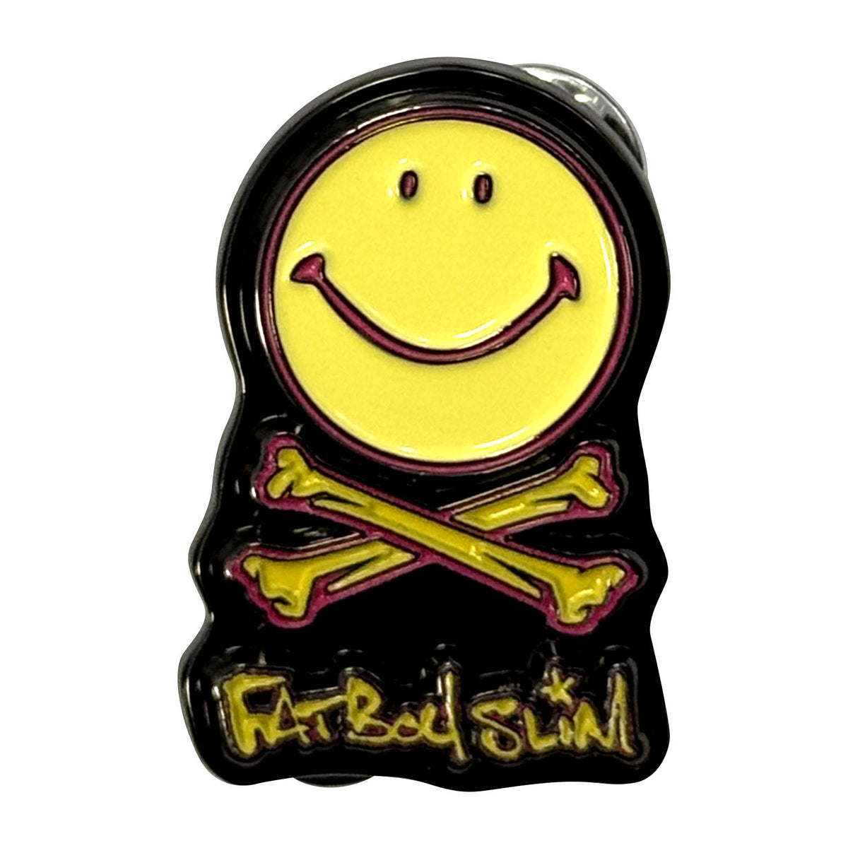Fatboy Slim Pin Badge: Happy Face Logo