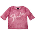 Fender Ladies Mesh Crop Top: Classic Logo (Pink)