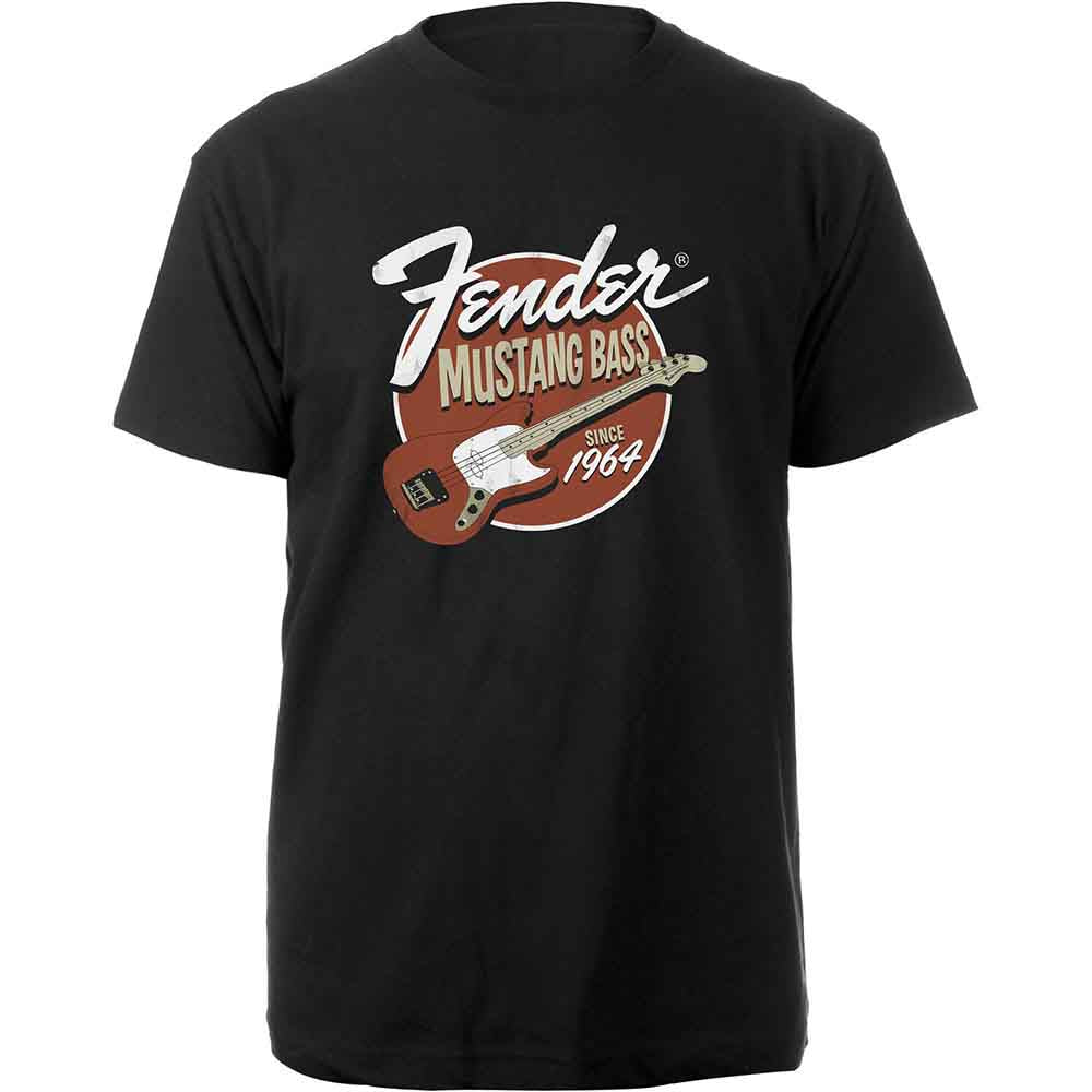 Fender Unisex T-Shirt: Mustang Bass (Black)