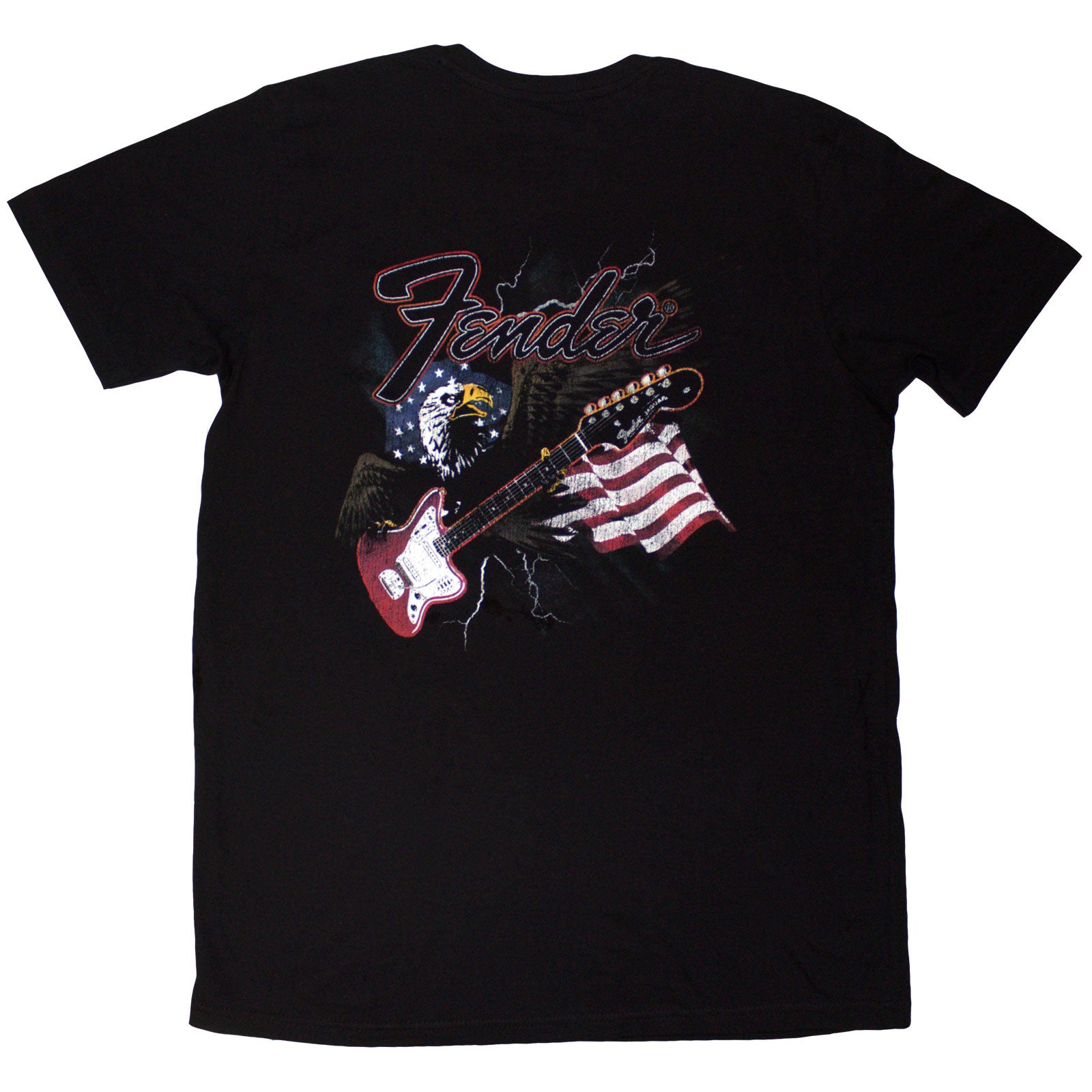 Fender Unisex T-Shirt: Eagle (Black) (Back Print)