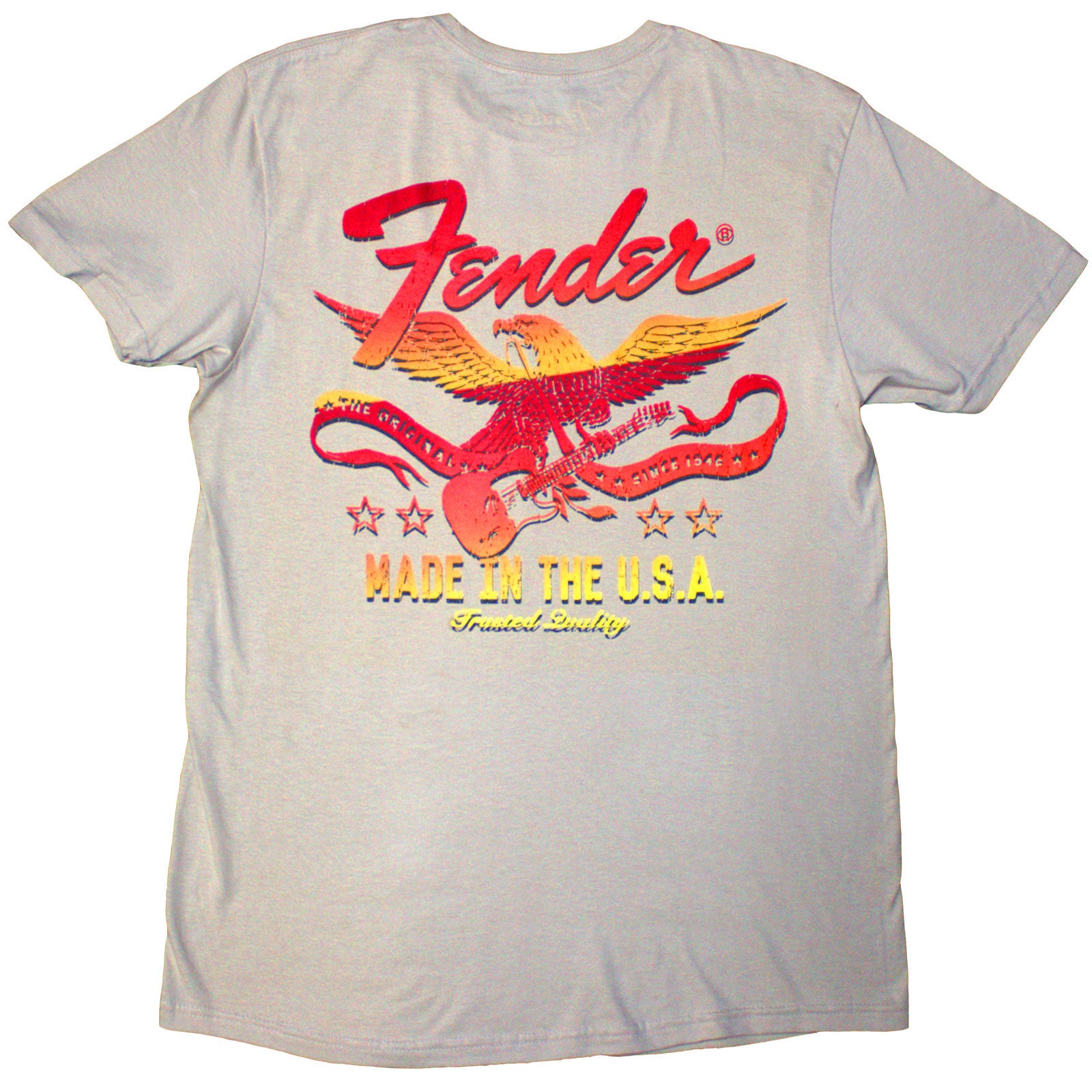 Fender Unisex T-Shirt: Made In The USA (Natural) (Back Print)