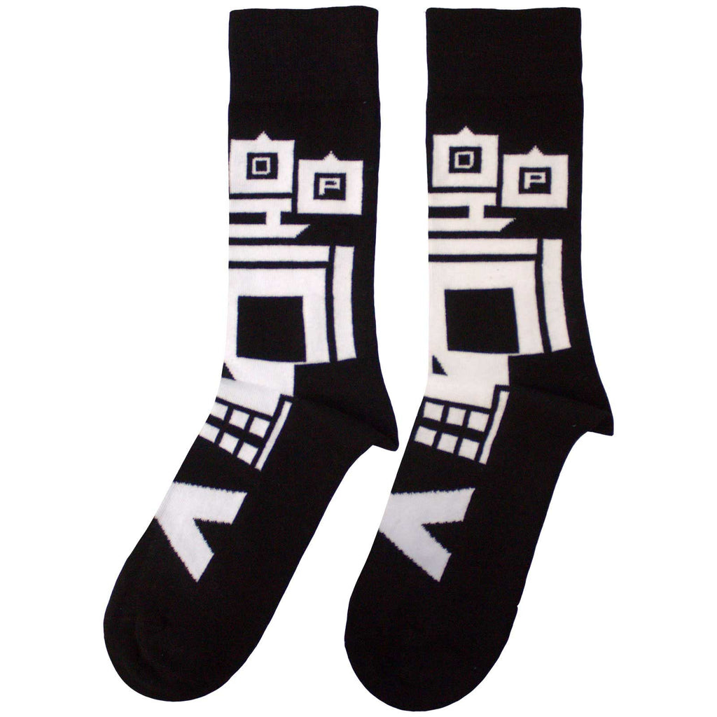 Five Finger Death Punch Unisex Ankle Socks: Pixeled Skull (Black)