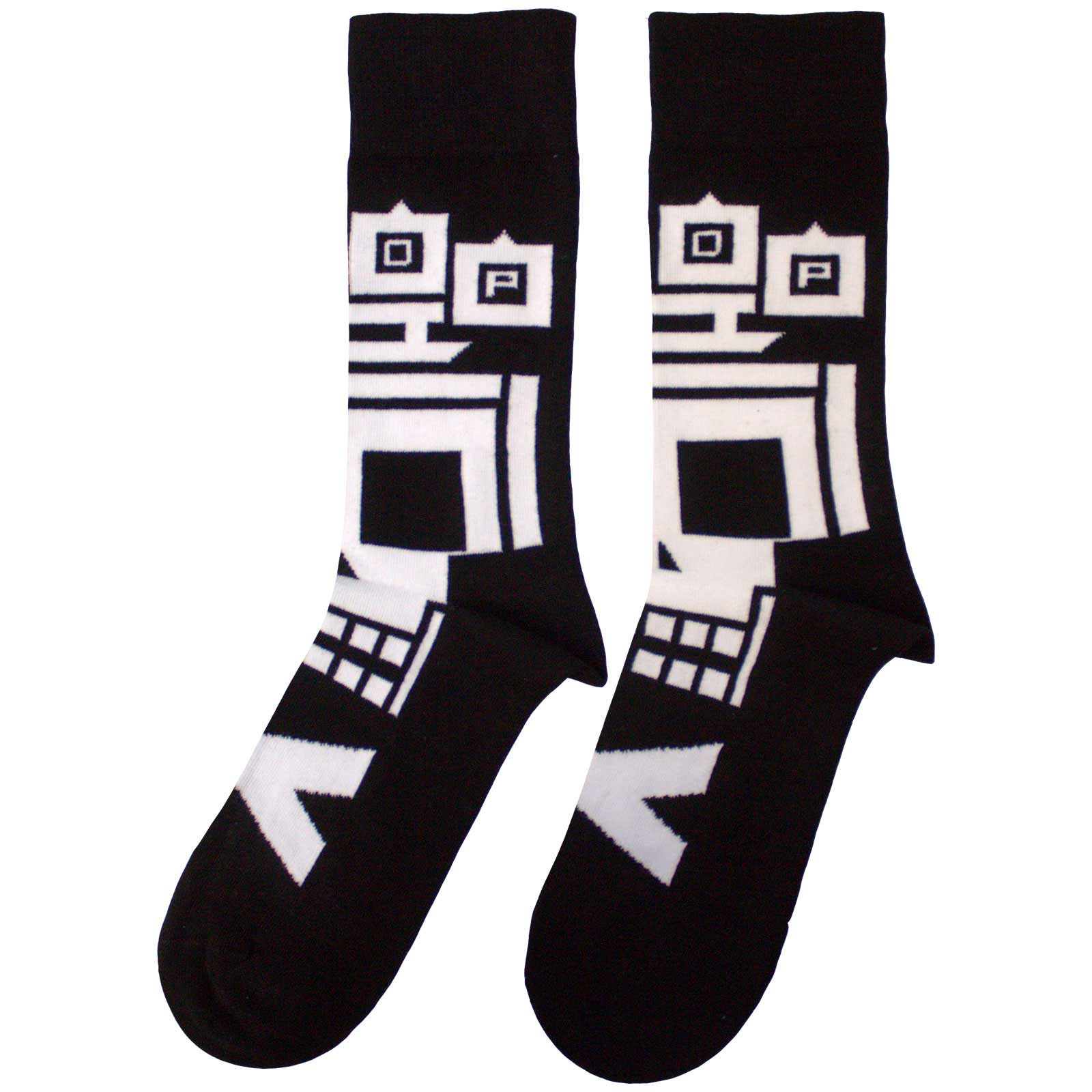 Five Finger Death Punch Unisex Ankle Socks: Pixeled Skull (Black)