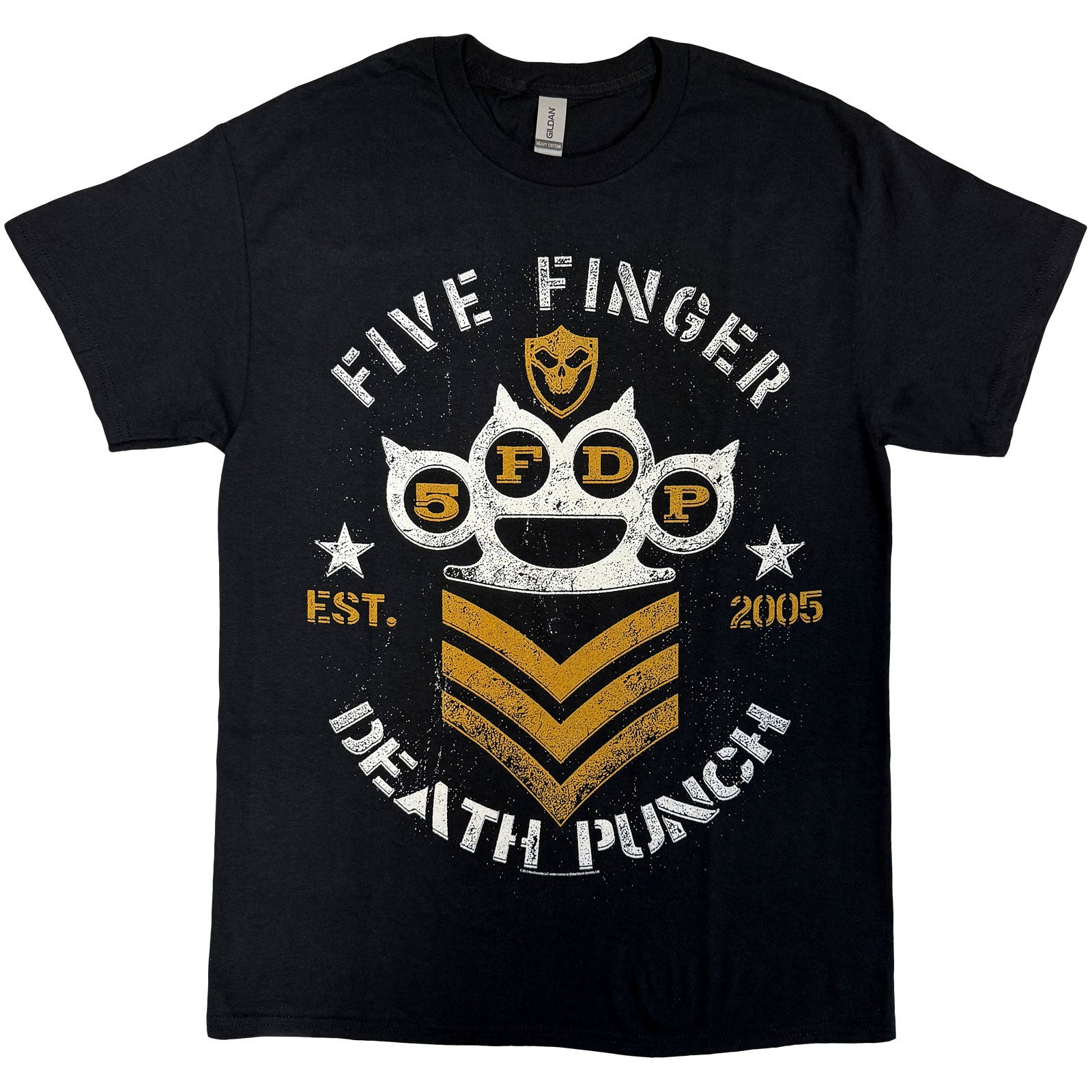 Five Finger Death Punch Unisex T-Shirt: Chevron (Black)