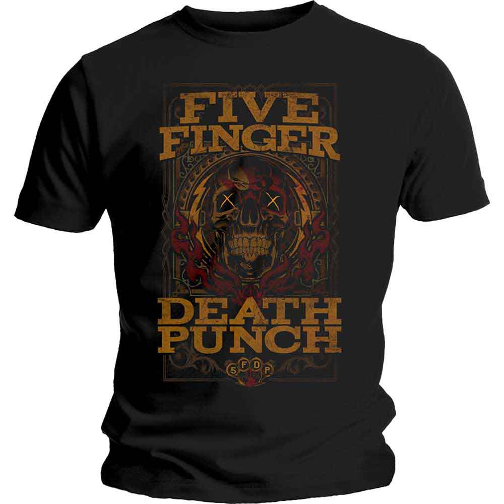 Five Finger Death Punch Unisex T-Shirt: Wanted (Black)