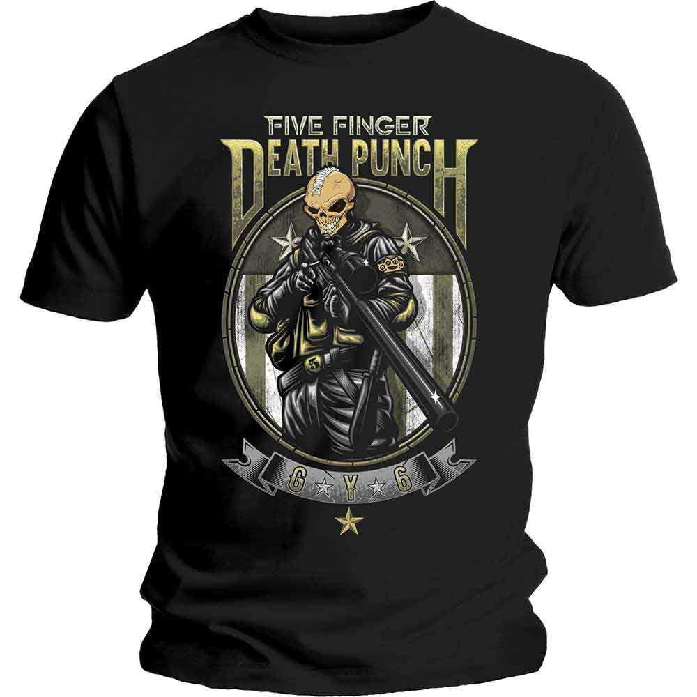 Five Finger Death Punch Unisex T-Shirt: Sniper (Black)
