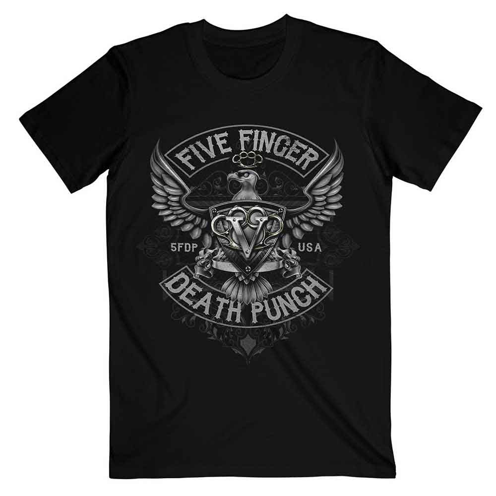 Five Finger Death Punch Unisex T-Shirt: Howe Eagle Crest (Black)