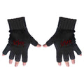 Slayer Unisex Fingerless Gloves: Scratched Logo (Black)