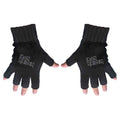 Iron Maiden Unisex Fingerless Gloves: Logo (Black)