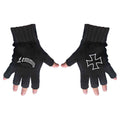 Lemmy Unisex Fingerless Gloves: Logo & Iron Cross (Black)