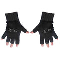 Queen Unisex Fingerless Gloves: Logo (Black)