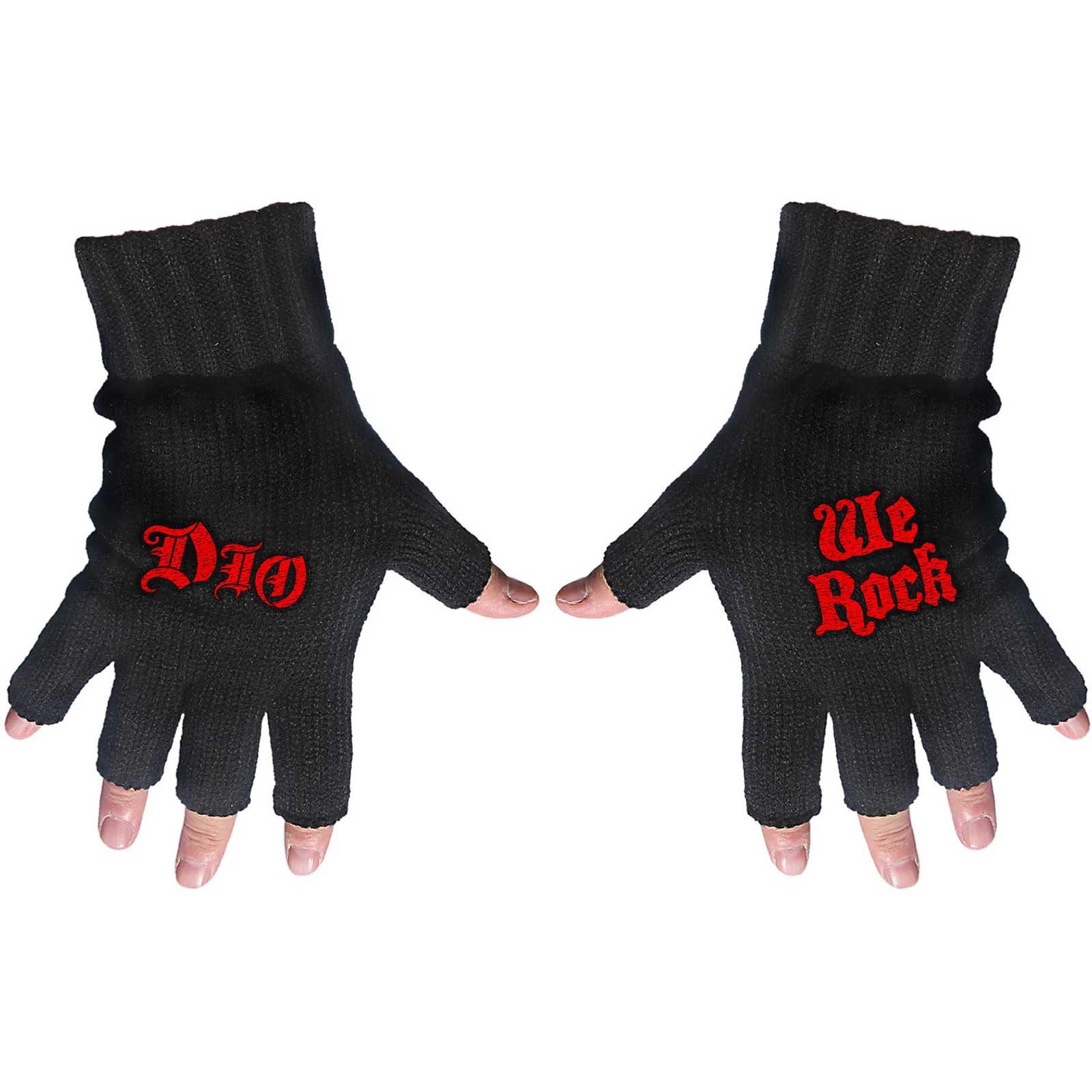 Dio Fingerless Gloves: We Rock