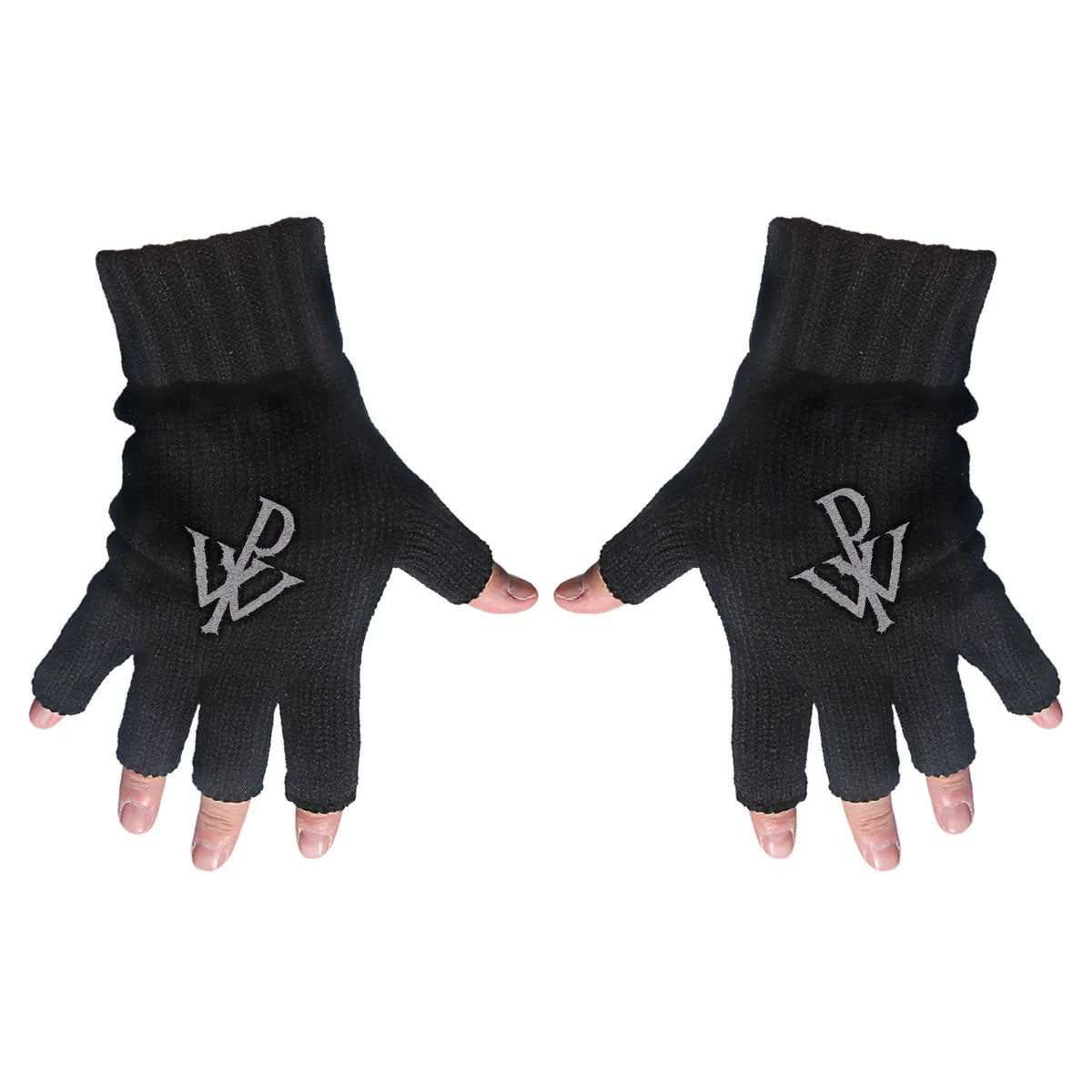 Powerwolf Unisex Fingerless Gloves: PW Logo (Black)