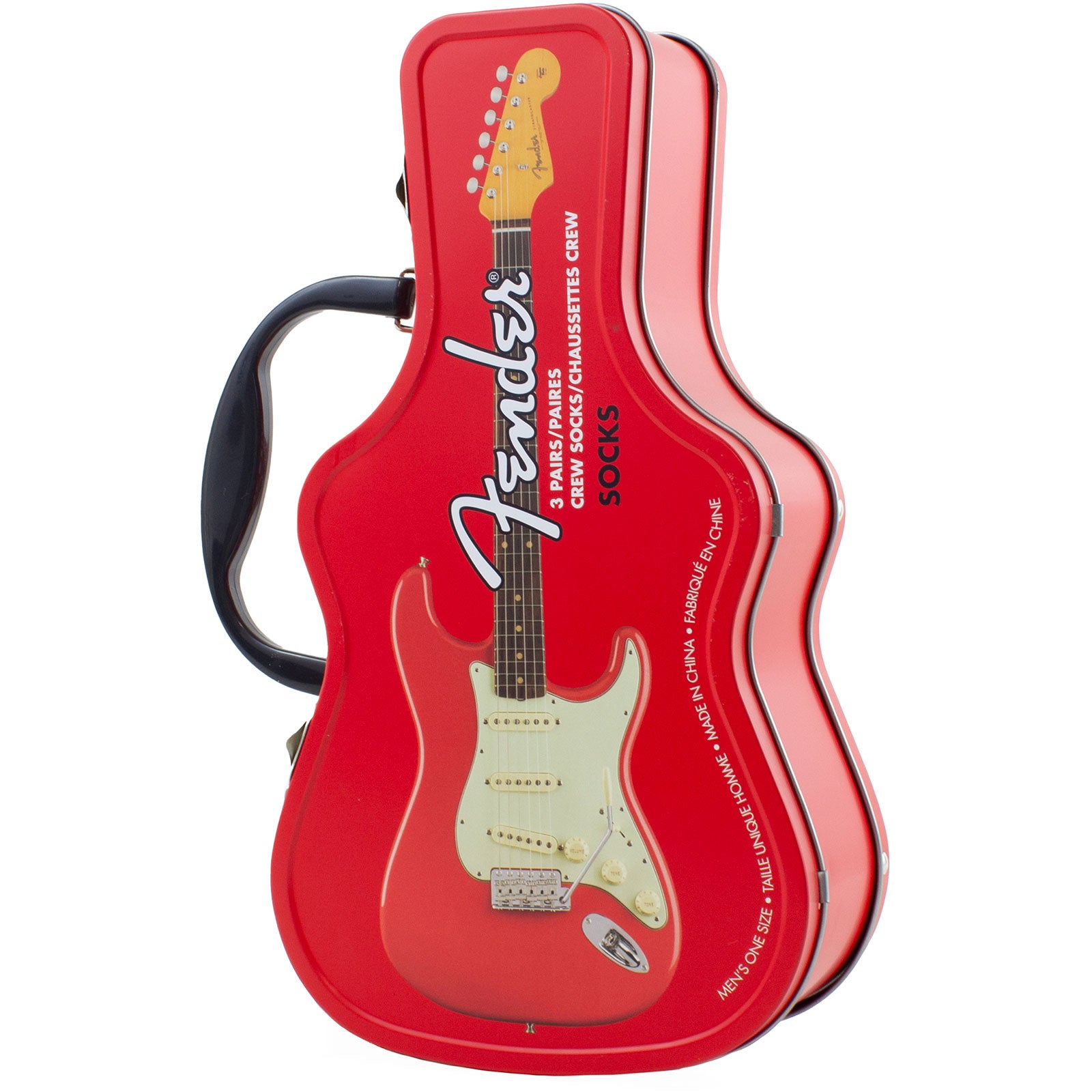 Fender Unisex Sock Guitar Tin: Logos (Multicolour)  (UK Size 6.5 - 11)