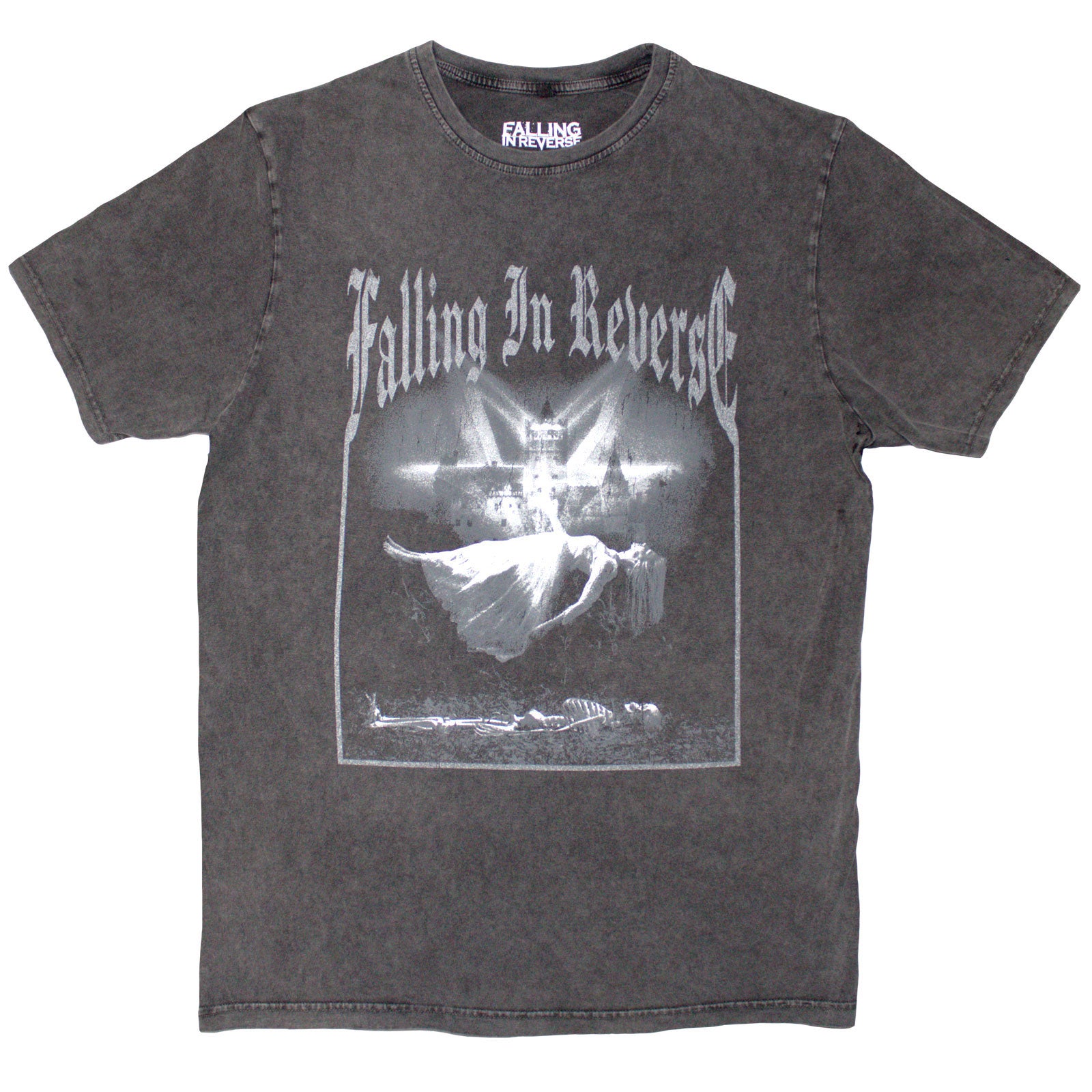 Falling In Reverse Unisex Stone Wash T-Shirt: Floating (Charcoal Grey)