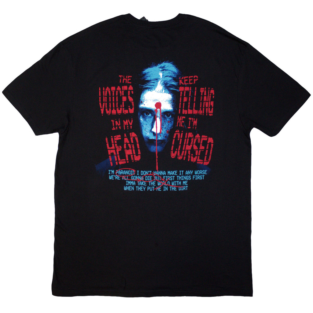 Falling In Reverse Unisex T-Shirt: Voice Collage (Black) (Back Print)