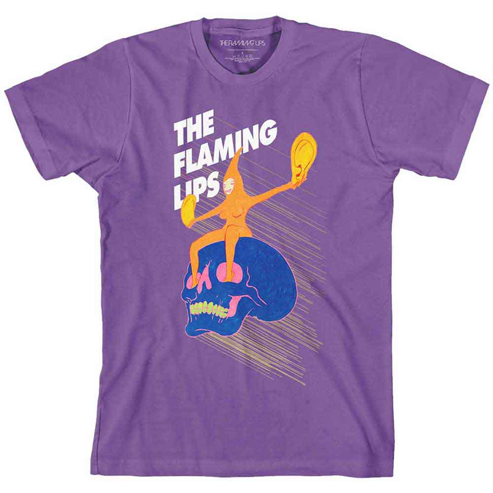 The Flaming Lips Unisex T-Shirt: Skull Rider (Purple)