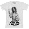 The Flaming Lips Unisex T-Shirt: Peace & Punk Rock Girl (White)