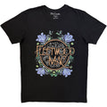 Fleetwood Mac Unisex Premium Carbon T-Shirt: Circle Floral (Black)