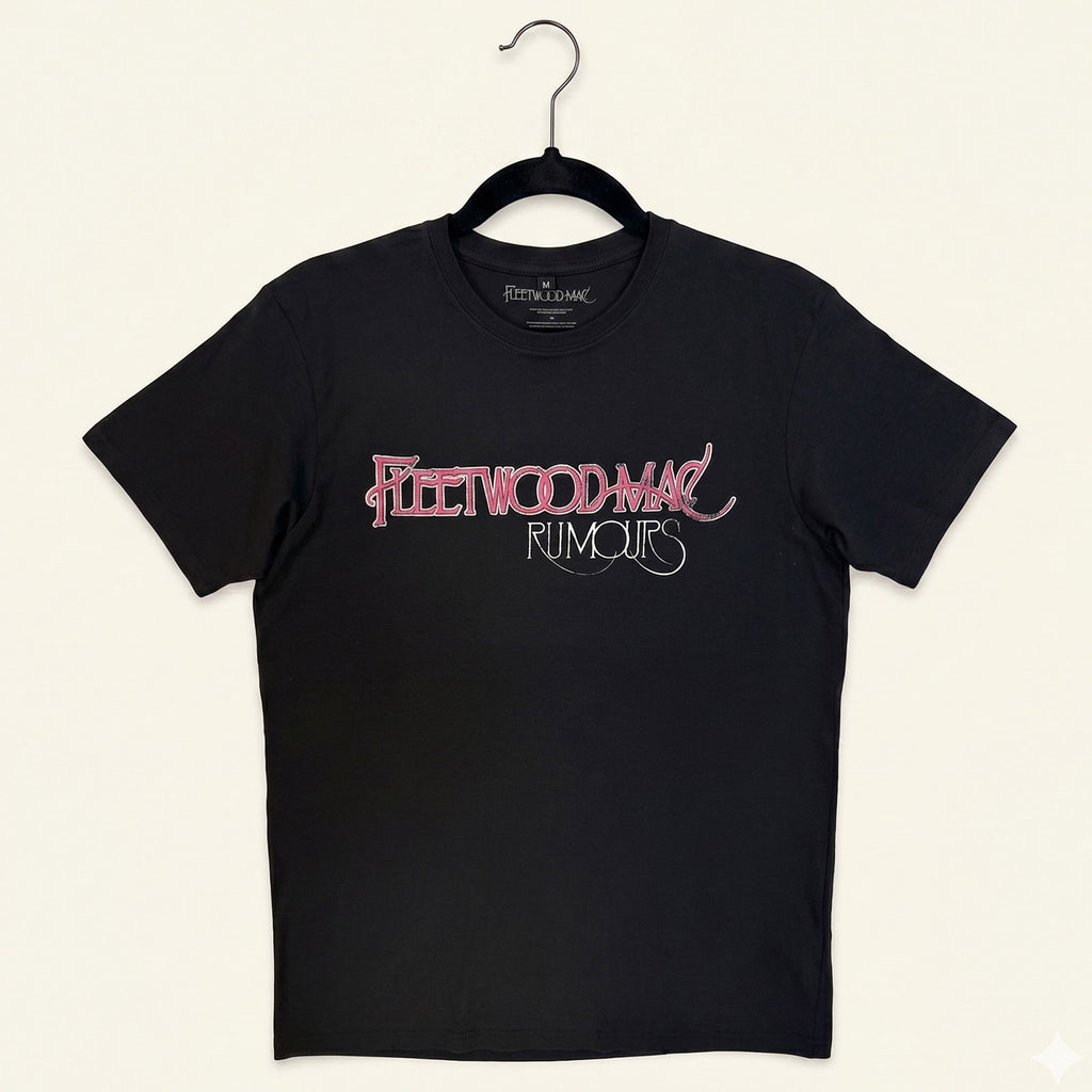 Fleetwood Mac Unisex Premium Carbon T-Shirt: Rumours (Black) (Back Print)