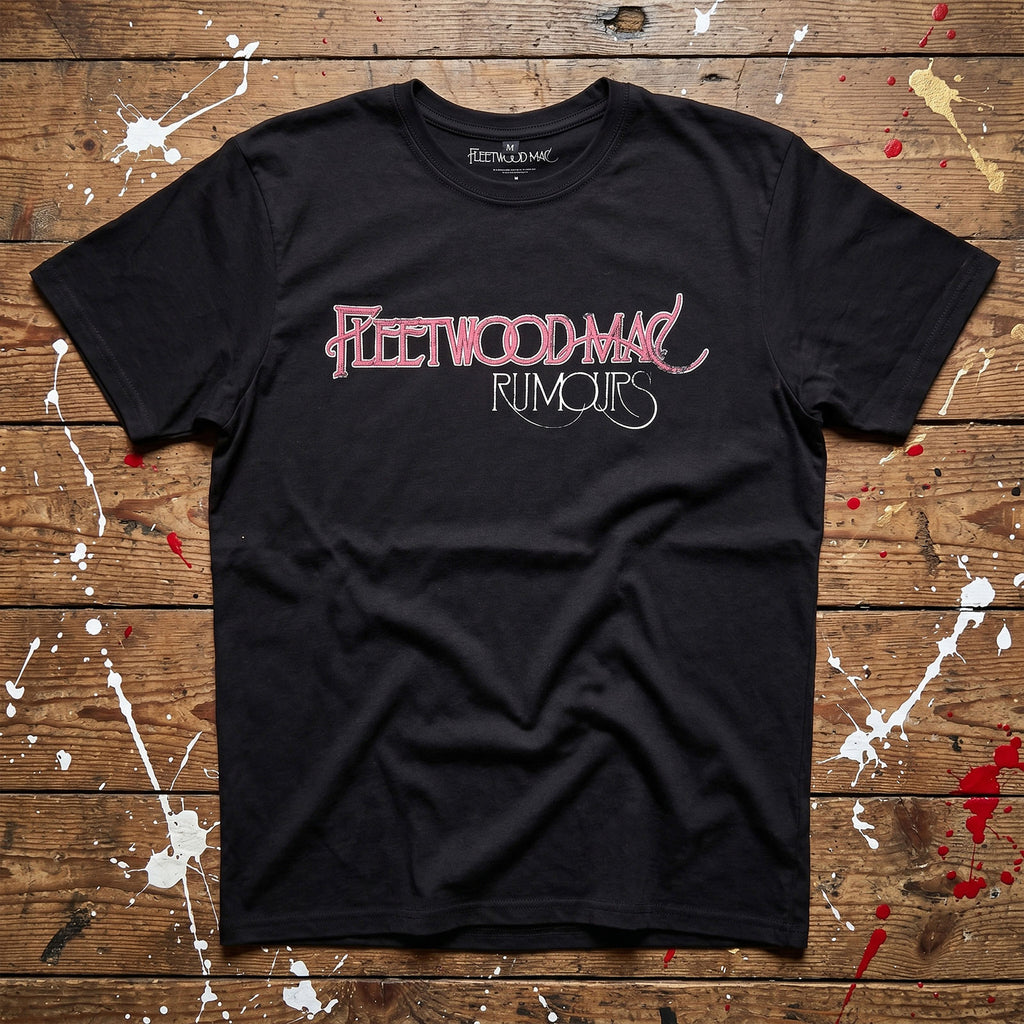 Fleetwood Mac Unisex Premium Carbon T-Shirt: Rumours (Black) (Back Print)