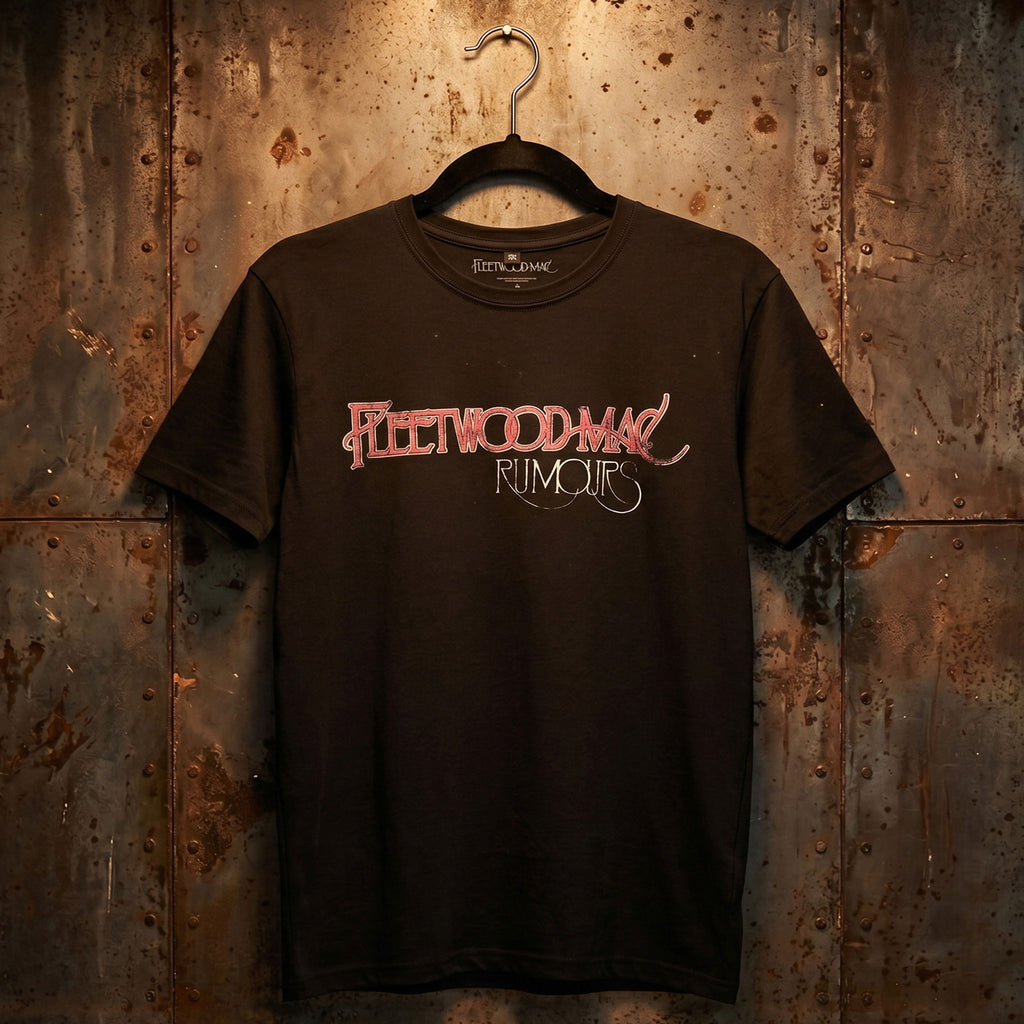 Fleetwood Mac Unisex Premium Carbon T-Shirt: Rumours (Black) (Back Print)