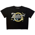 Fleetwood Mac Ladies Crop Top: Circle Logo (Black)