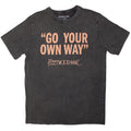 Fleetwood Mac Unisex Stone Wash T-Shirt: Go Your Own Way (Charcoal Grey)